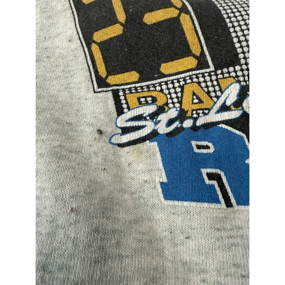 Vtg 2000 St. Louis Rams Super Bowl XXXIV Champions Crewneck Grunge Graphic 2XL